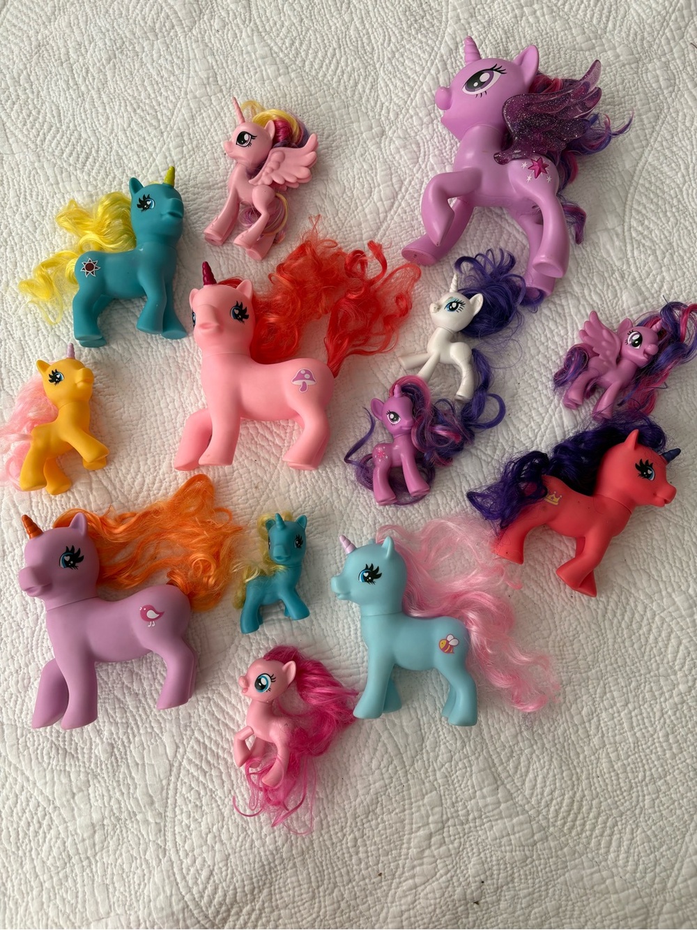Lot of My Little Pony figures. Assorted sizes and styles. Nice shape; clean!